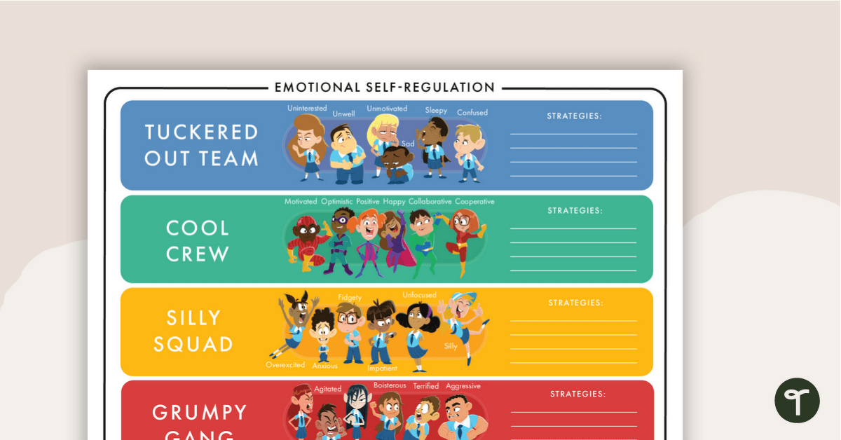 Emotional Self-Regulation Poster teaching resource