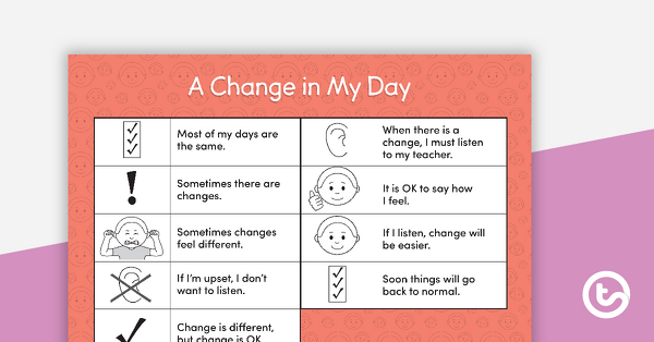 Coping With Change - Social Story Mini Book teaching resource