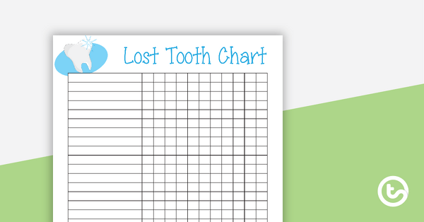 Lost Tooth Chart and Poster teaching resource