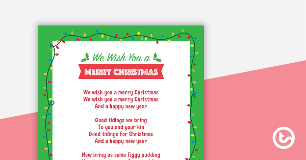Christmas Carol Lyrics Posters teaching resource