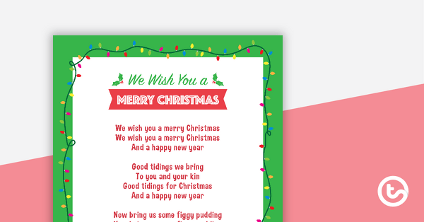 Christmas Carol Lyrics Posters teaching-resource