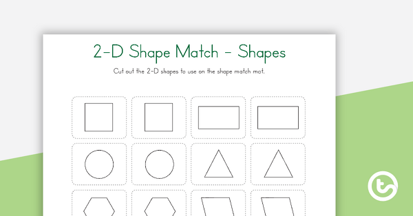2-D Shape Match teaching resource