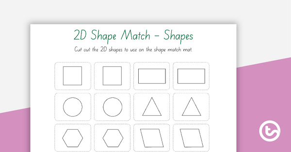 2D Shape Match teaching resource