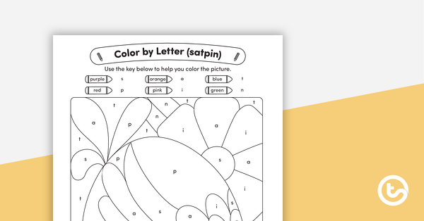 Color by Letter Worksheet Pack teaching resource