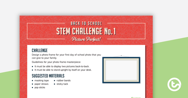 Back to School STEM Challenge Cards - Lower Years teaching resource
