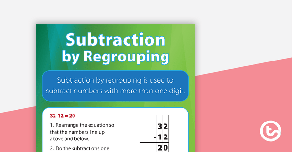 Subtraction by Regrouping Poster teaching resource