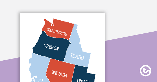 The States and Their Capitals Puzzle teaching resource