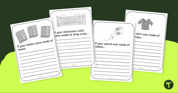 What If? Choosing Materials Worksheets teaching resource