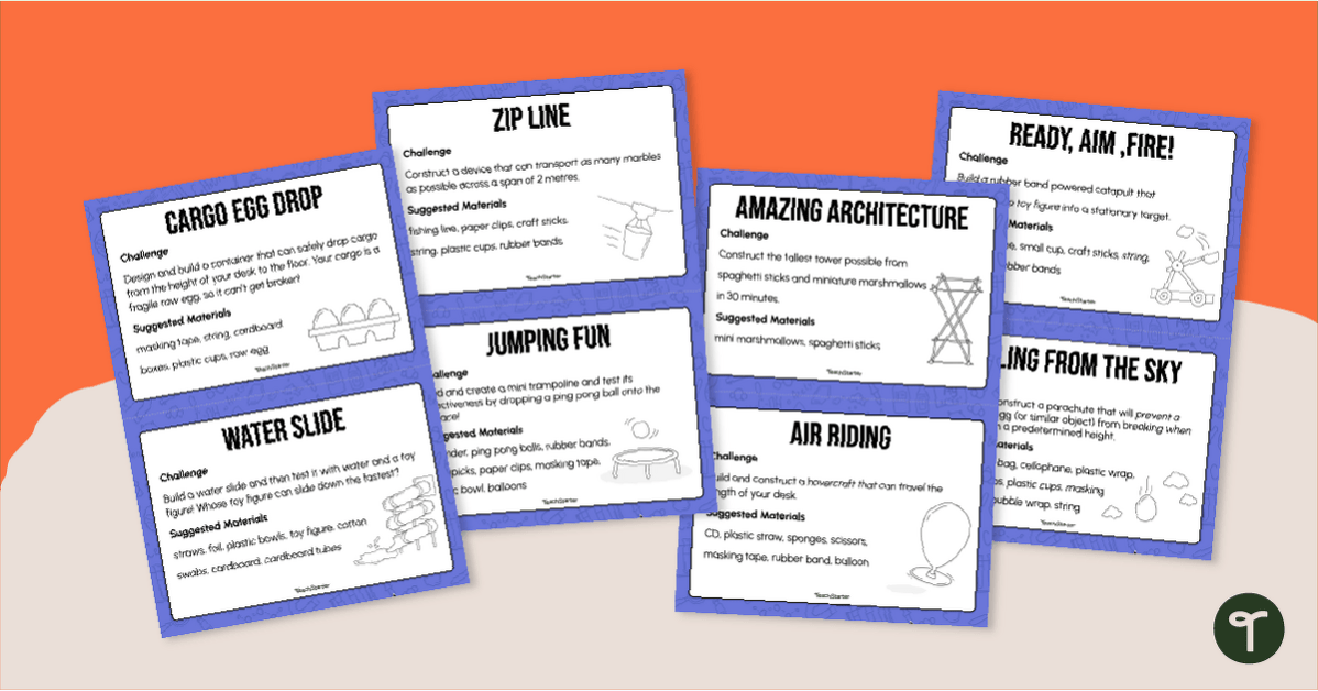 STEM Projects for Middle School - Challenge Cards teaching resource